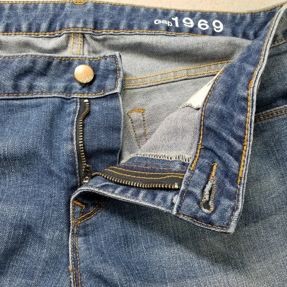 Gap 1969 Women Jeans Size 32 R Perfect Bootcut Blue Denim 36X32 Light Wash - Picture 12 of 16